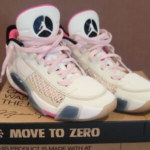 Jordan XXXVIII Low Coconut Milk and Black Sneakers Size 10.5 Womens